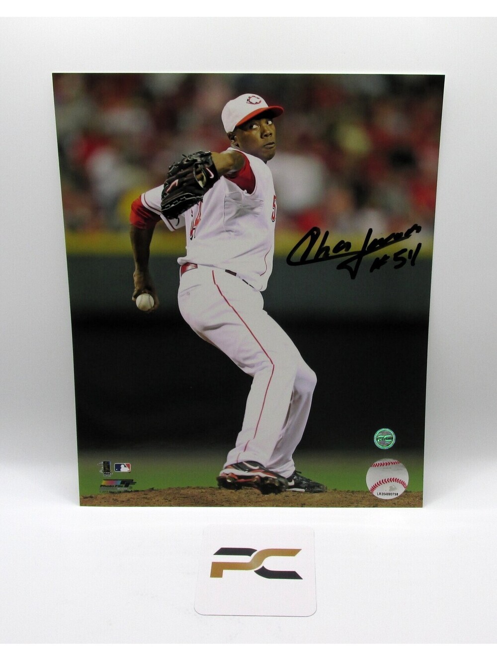 Aroldis Chapman Signed 8x10 Photo With COA (PC485269) (Reds)